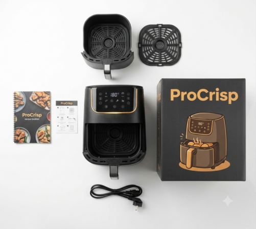 ProCrisp Compact Digital Air Fryer – 4L with 6 Presets